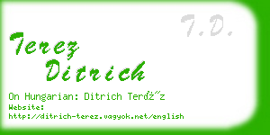 terez ditrich business card